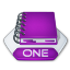 MS OneNote ONE Icon 64x64 png